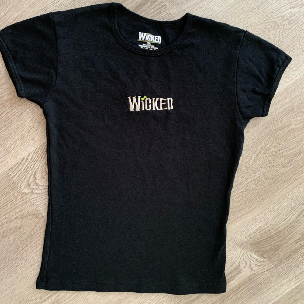 Embroidered Wicked Official Merch Black T-Shirt